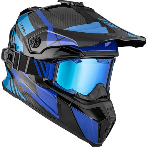CKX Titan Original Carbon Helmet - Trail and Backcountry Trak - 210° Goggle Included - XL - 516145
