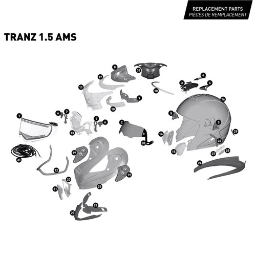 CKX Tranz 1.5 AMS Modular Helmet Cyber - M - 516353