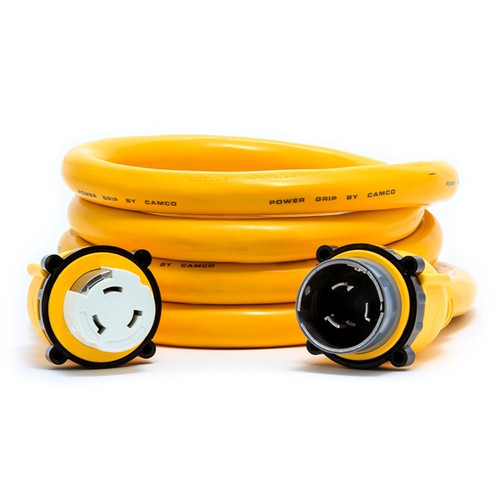 Camco PowerGrip Marine – Extension Cord 12’/25’/50’ 50AM-Locking/50AF-Locking - 751572