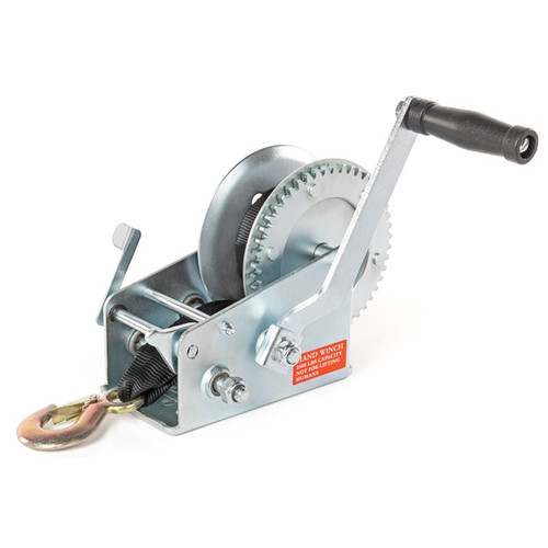 Kimpex 2500 lbs Heavy Duty Two Speed Hand Winch with strap - 758043