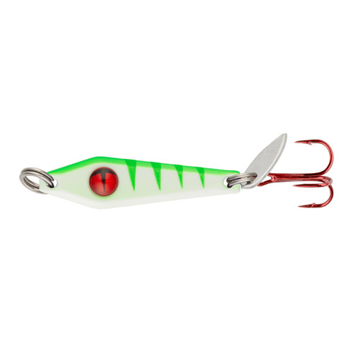 Northland Tungsten Slim Spoon - 3/8oz - #10 Hook, UV Glo Perch