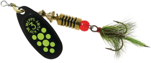 Mepps Black Fury In-Line Spinner, #4, 1/3oz, Dressed, Chartreuse