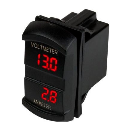 Sea Dog Dual Volt/Amp Meter Rocker Switch Style Boat - 738398 - 738398