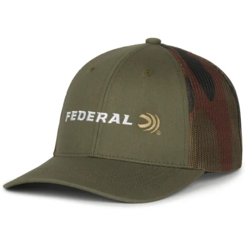 Outdoor Cap Federal, Green/Camo Meshback Baseball Cap Outdoor Cap Federal, Green/Camo Meshback Baseball Cap