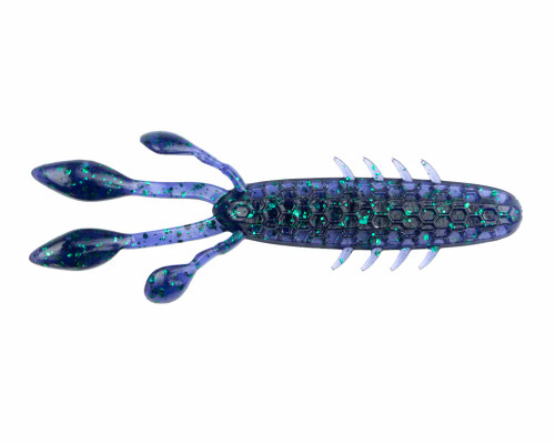 Netbait Baitfuel HexTek Eko Craw, 3.5", Junebug, 10 pack