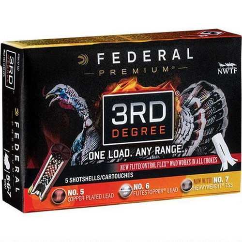 Federal 3rd Degree Turkey 12 Ga 3", #5/6/7 Mixed Pellet,  5 Rds