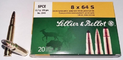 Sellier and Bellot 8 X 64 S 196 Gr. SPCE 20 Rds