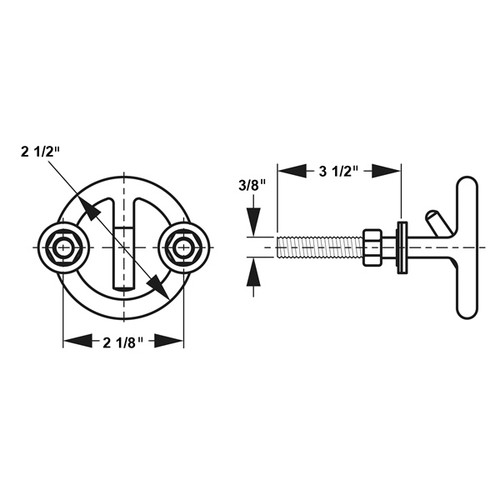 Kimpex Transom Mount Ski Tow Stainless steel - 750112
