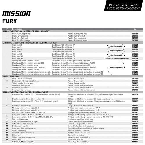 CKX Mission Free-Face Helmet Claw - M - 518093