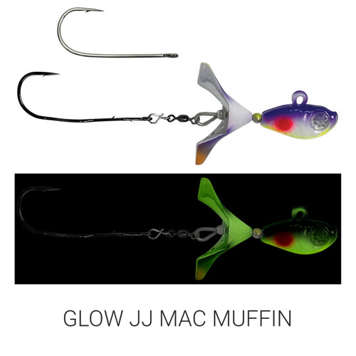 Kalin's Google Eye Tungsten Search Bait, 3/8oz, Glow JJ Mac Muffin