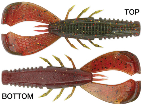 Rapala CrushCity Cleanup Craw, 3.5", Salt/Scent Infused, Chile Craw, 7 Pack
