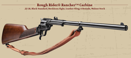 Heritage 22 LR Rough Rider Rancher Carbine Revolver Action, 16" Barrel Heritage 22 LR Rough Rider Rancher Carbine Revolver Action, 16" Barrel
