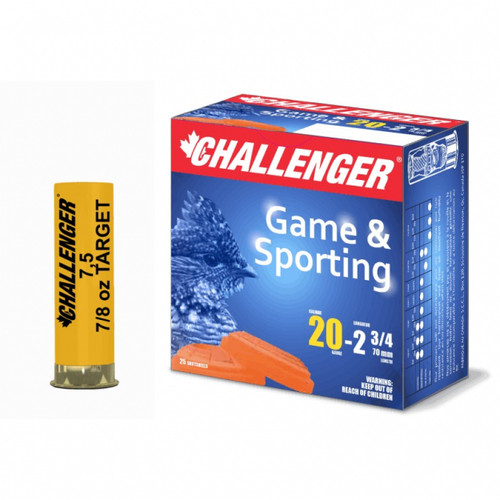 Challenger 20 Ga 2 3/4" 7/8 Oz #7.5 Target Load 25 Rds