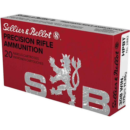 Sellier & Bellot .308 Win, 175 GR HPBT OTM Match, 20 Rounds