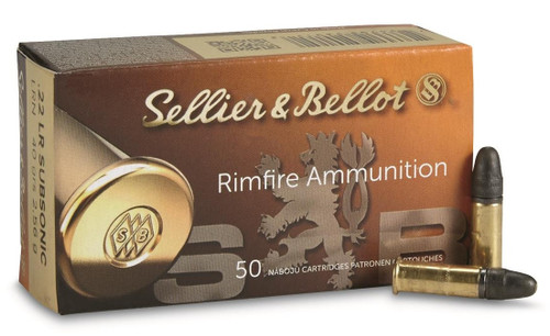 Sellier & Bellot .22 LR, 40 Gr HP Subsonic, 50 Rounds