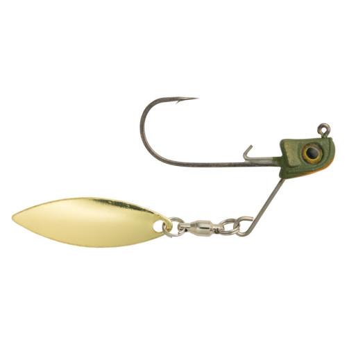 Great Lakes Finesse Sneaky Underspin, 5/16oz, Matte Perch W/ Gold Blade