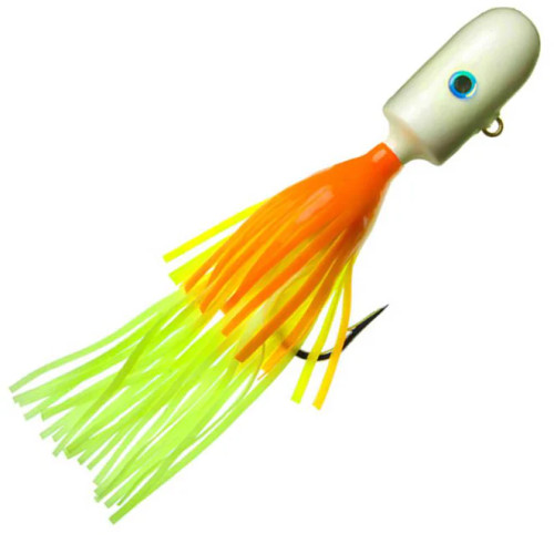 Zak Tackle Bottom Jig, 16oz, Orange / Glow Skirt