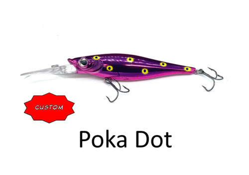 Walleye Nation Creations Lil Reaper Deep Crankbait, 3.5", 12' Dive, #6 Hook, Poka Dot