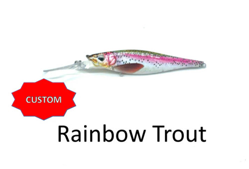 Walleye Nation Creations Lil Reaper Deep Crankbait, 3.5", 12' Dive, #6 Hook, Rainbow Trout