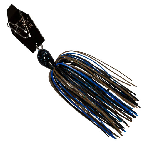 スクイッドマン Z-MAN Eye Strike Skirtless ChatterBait 2 Pack - Black, 1/2