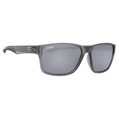 Calcutta Jetty Sunglasses, Crystal Black Frame, White Mirror Lens
