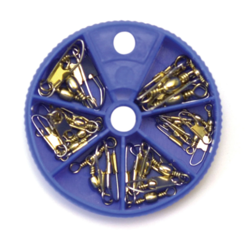 Eagle Claw Barrel Swivel with Safety Snap, 20pk