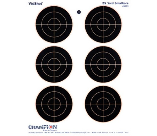 Champion Visi Shot 3" Bullseye Targets 8.5x11" Pkg of 10