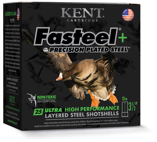 Kent Fasteel+ 12Ga, 3-1/2", 1 1/2oz, #2 x #4, 25 Rds