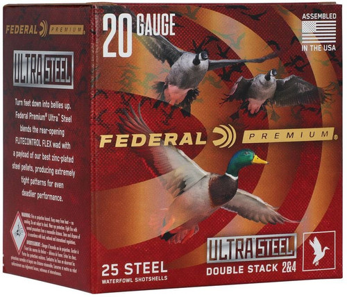 Federal Ultra Steel, 20Ga, 3", 1oz, #3 & #5, 25 Rnds Federal Ultra Steel, 20Ga, 3", 1oz, #3 & #5, 25 Rnds