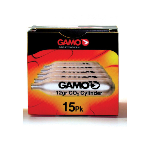 Gamo 12g CO2 Cartridges, 15 pack