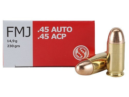Sellier & Bellot 45 ACP, 230 gr FMJ, 50 Rnds Sellier & Bellot 45 ACP, 230 gr FMJ, 50 Rnds