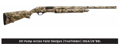 Charles Daly 301 Field 20 Ga Pump Action, 26" Barrel, Camo