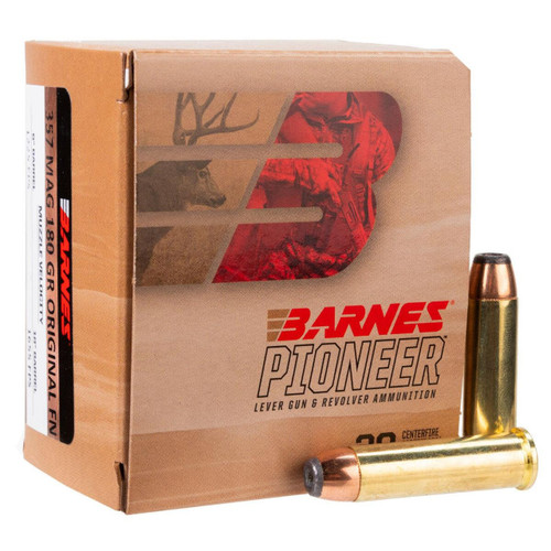 Barnes Pioneer 357 Mag, 180gr FN FB, 20 Rounds