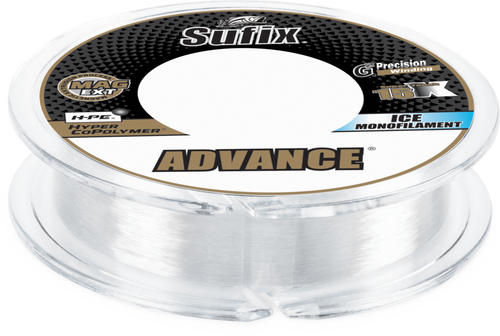 Sufix Advance Ice Monofilament, 6lb, 100yd, Clear
