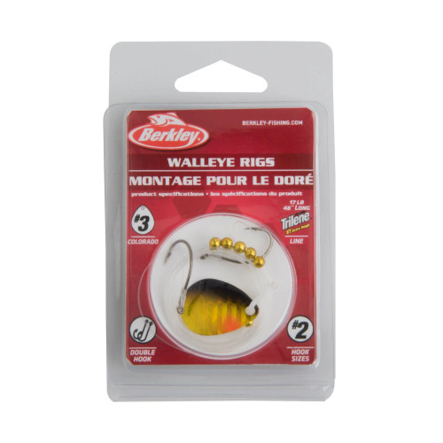Berkley Walleye Colorado Blade Rig, #3, Black Gold