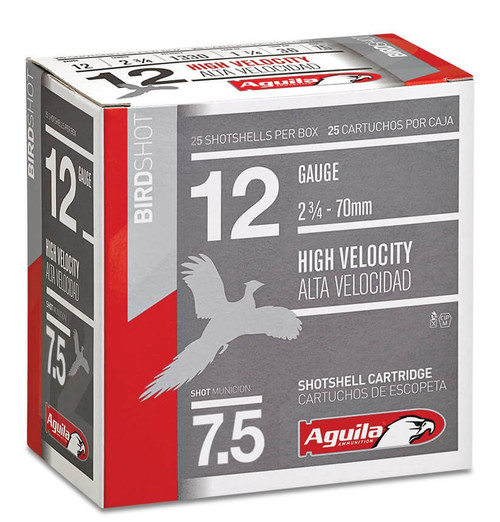 Aguila 12 Ga 2 3/4" 1330fps #7.5 Ammunition, 25 Rounds