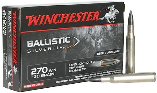 Winchester Ballistic Silvertip 270 Win, 130 Grain BST, 20 Rounds