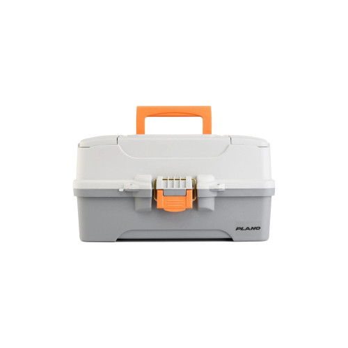 Plano Three-Tray Tackle Box, Light Grey/Dark Grey