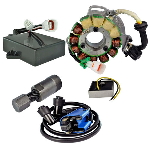 Kimpex HD Stator 200W, Regulator, CDI Box, Ignition Coil and Flywheel Puller Kit Fits Yamaha - 345586 - 345586