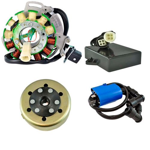 Kimpex HD Stator with Back Plate, PeakRPM CDI box, External Ignition Coil and Flywheel Kit Fits Yamaha - 345554 - 345554