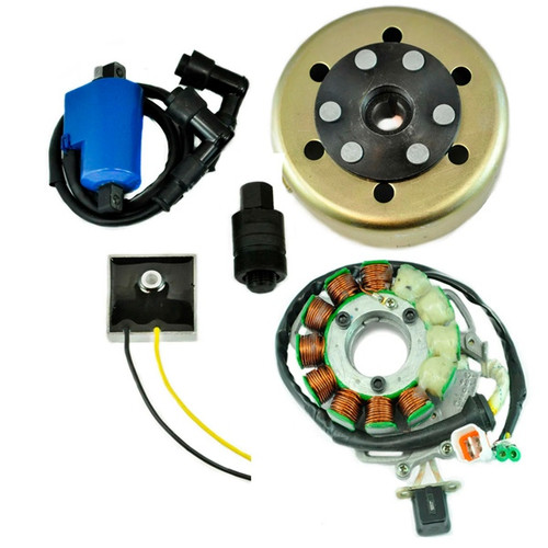 Kimpex HD Stator 200W, Regulator, Ignition Coil, Flywheel and Puller Kit Fits Yamaha - 345533 - 345533