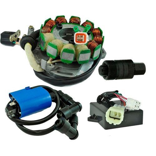 Kimpex HD Stator 200W, Regulator, CDI Box, Ignition Coil and Flywheel Puller Kit Fits Yamaha - 345584 - 345584