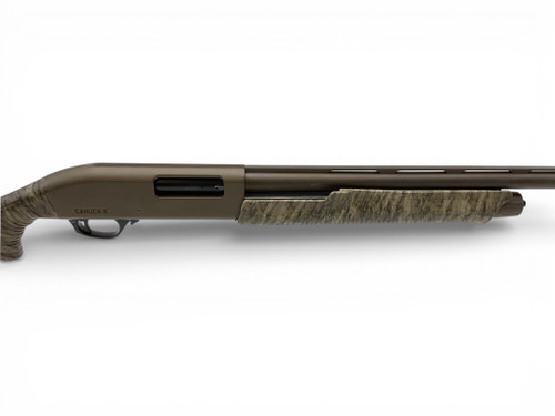 Canuck Pump Action Shotgun 12Ga 3" Chamber 28" Vent Rib Barrel Bronze With Camo Synthetic Stock