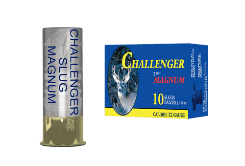 Challenger 12 Ga, 2-3/4" Slugs, 10 Rounds