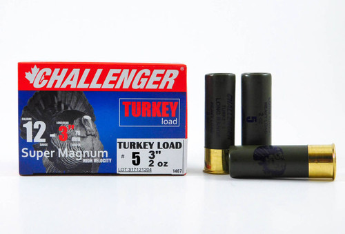 Challenger 12 Ga Turkey Load 3", 2 oz, #5 Shot, 10  Rounds