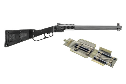 Chiappa M6 Folding Shotgun/Rifle, 20GA / .22 LR, 18.5" Brl, PPS Foam & Steel Stock with 4 Caliber Adapter Inserts