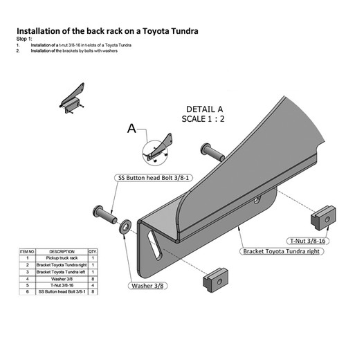 Bison Bumpers Mounting Bracket - 160345