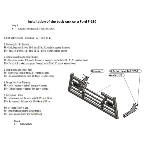 Bison Bumpers Mounting Bracket - 160343