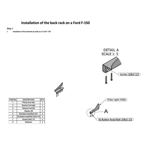 Bison Bumpers Mounting Bracket - 160343