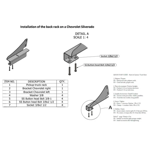 Bison Bumpers Mounting Bracket - 160341